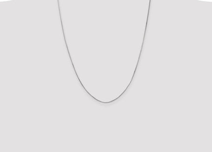 14K White Gold Octagonal Snake with Lobster Clasp Chain (Style WOS100-24)