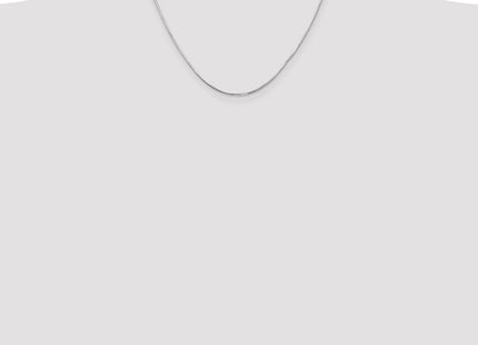 14K White Gold Octagonal Snake with Lobster Clasp Chain (Style WOS120-18)