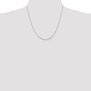 14K White Gold Octagonal Snake with Lobster Clasp Chain (Style WOS120-20)