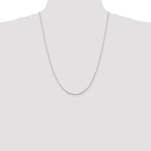 14K White Gold Octagonal Snake with Lobster Clasp Chain (Style WOS120-24)