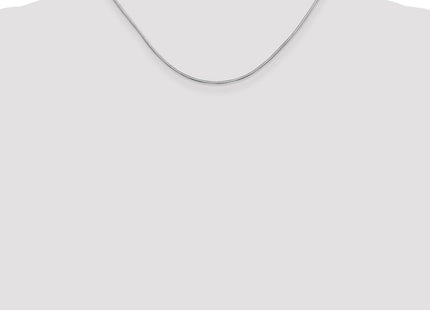 14K White Gold Octagonal Snake with Lobster Clasp Chain (Style WOS150-16)