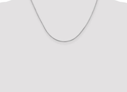 14K White Gold Octagonal Snake with Lobster Clasp Chain (Style WOS150-18)