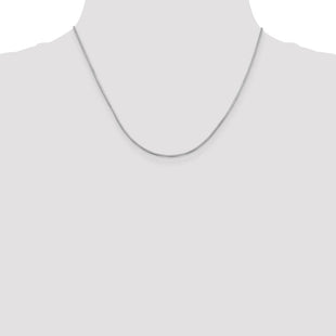14K White Gold Octagonal Snake with Lobster Clasp Chain (Style WOS150-18)