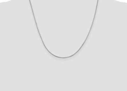 14K White Gold Octagonal Snake with Lobster Clasp Chain (Style WOS150-20)
