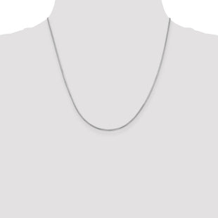 14K White Gold Octagonal Snake with Lobster Clasp Chain (Style WOS150-20)
