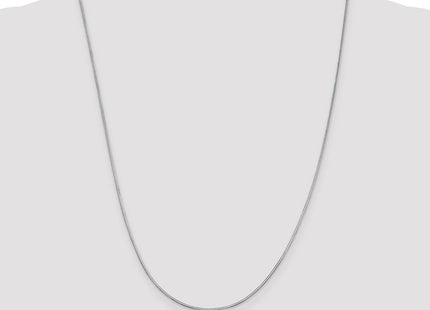 14K White Gold Octagonal Snake with Lobster Clasp Chain (Style WOS150-24)