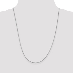 14K White Gold Octagonal Snake with Lobster Clasp Chain (Style WOS150-24)