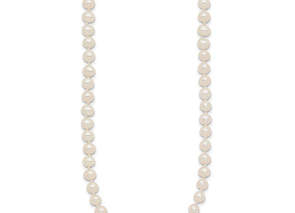 14k 4- White Near-Round Freshwater Cultured Pearl Bracelet