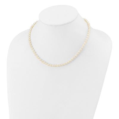 14K White Near-Round Freshwater Cultured Pearl Bracelet