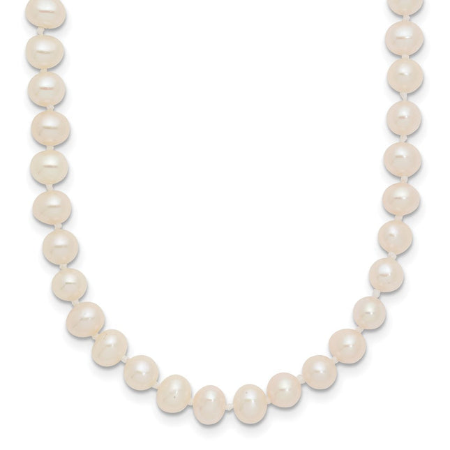 14k 4- White Near-Round Freshwater Cultured Pearl Bracelet