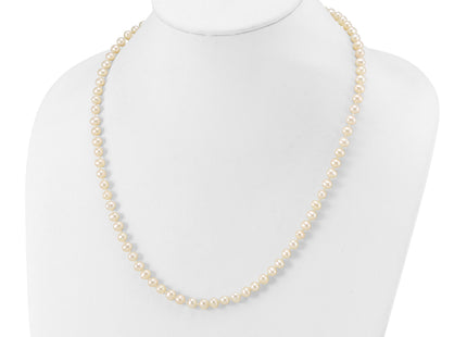 14k 5- White Near-Round Freshwater Cultured Pearl, 20 x 5 o 6mm