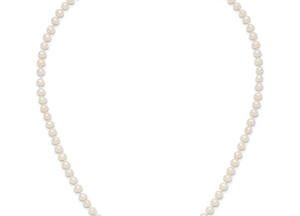 14k 5- White Near-Round Freshwater Cultured Pearl, 20 x 5 o 6mm