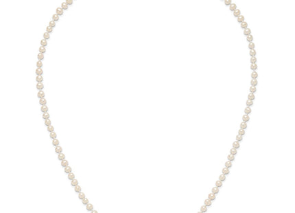 14k 5- White Near-Round Freshwater Cultured Pearl Necklace (Style WPN050-24)