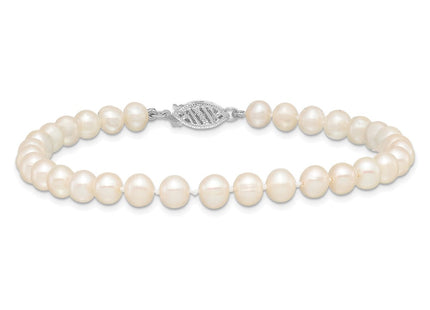 14k White Gold Bracelets Style WPN050W - Classique Jewelry Inc.