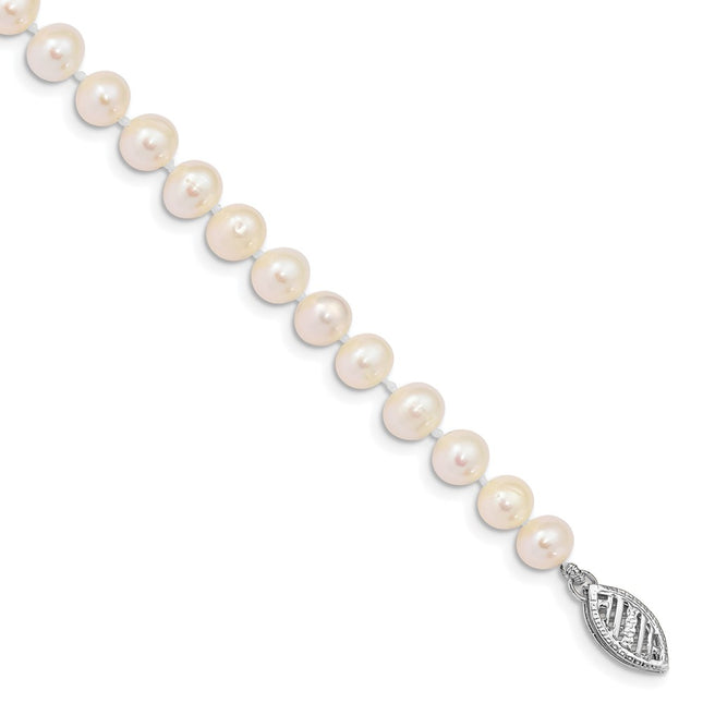 14k White Gold Bracelets Style WPN050W - Classique Jewelry Inc.