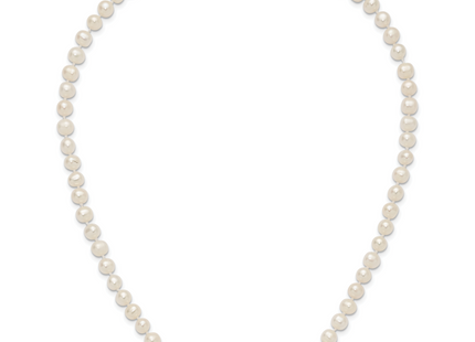 14k 6- White Near-Round Freshwater Cultured Pearl Necklace