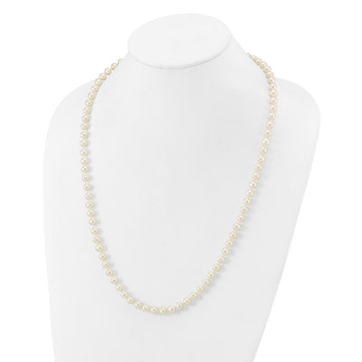 14K White Near-Round Freshwater Cultured Pearl Necklace