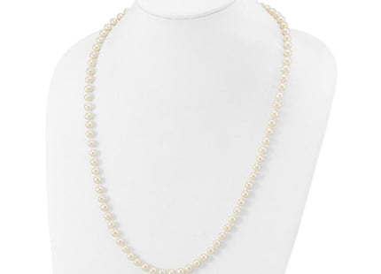 14k 6- White Near-Round Freshwater Cultured Pearl Bracelet