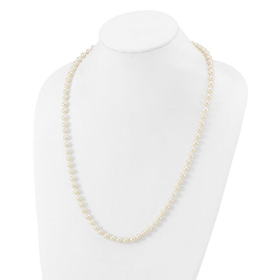 14K White Near-Round Freshwater Cultured Pearl Bracelet