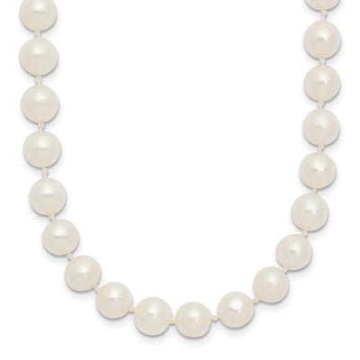 14K White Near-Round Freshwater Cultured Pearl Necklace