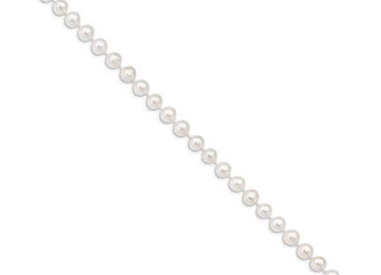 14k White Gold 6- White Near Round Freshwater Cultured Pearl