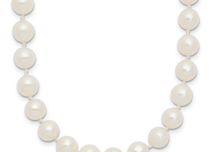 14k White Gold 6- White Near Round Freshwater Cultured Pearl, 16 x 6 to 7mm