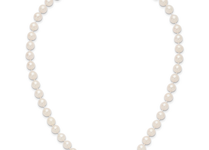 14k 7- White Near-Round Freshwater Cultured Pearl Necklace
