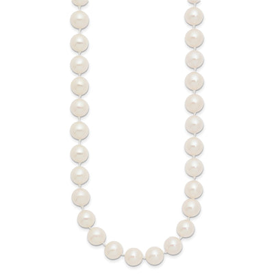 14K White Near-Round Freshwater Cultured Pearl Necklace