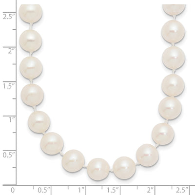 14K White Near-Round Freshwater Cultured Pearl Necklace
