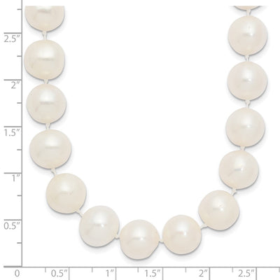 14K White Near-Round Freshwater Cultured Pearl Necklace