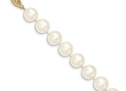 14K gold pearl necklace, alternate view