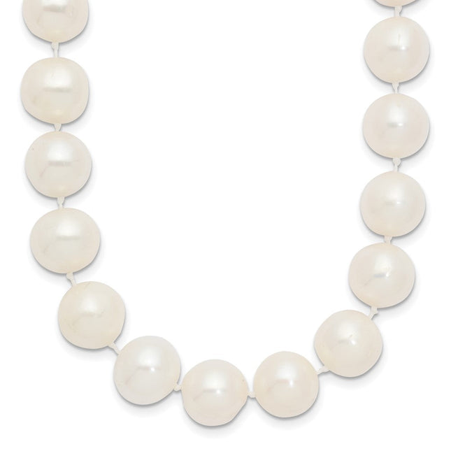14k 10- White Near-Round Freshwater Cultured Pearl Bracelet