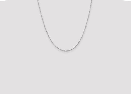 14K White Gold Diamond-cut Quadruple Rope Lobster Clasp Chain (Style WQT014-22)