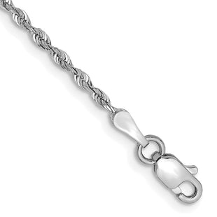 14K White Gold Diamond-cut Quadruple Rope Lobster Clasp Chain (Style WQT014-7)