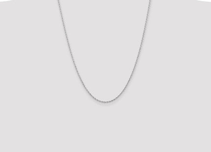 14K White Gold Diamond-cut Quadruple Rope Lobster Clasp Chain (Style WQT016-24)
