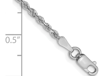14K White Gold Diamond-cut Quadruple Rope Lobster Clasp Chain (Style WQT016-7)