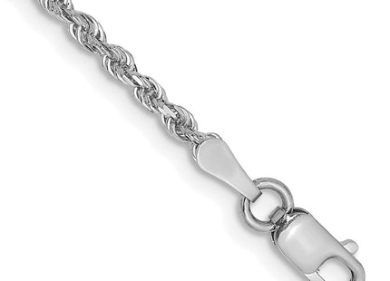 14K White Gold Diamond-cut Quadruple Rope Lobster Clasp Chain (Style WQT016-7)