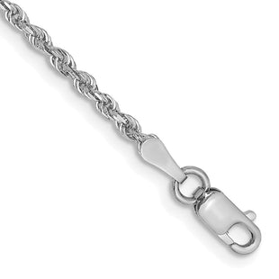 14K White Gold Diamond-cut Quadruple Rope Lobster Clasp Chain (Style WQT016-7)