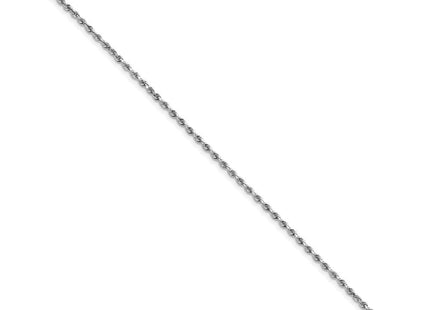 14K White Gold Diamond-cut Quadruple Rope Lobster Clasp Chain (Style WQT021-7)