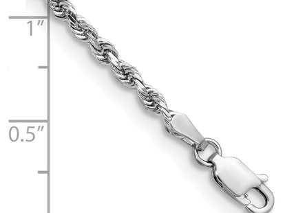14K White Gold Diamond-cut Quadruple Rope Lobster Clasp Chain (Style WQT021-7)