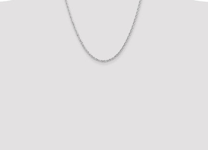 14K White Gold Diamond-cut Quadruple Rope Lobster Clasp Chain (Style WQT023-20)