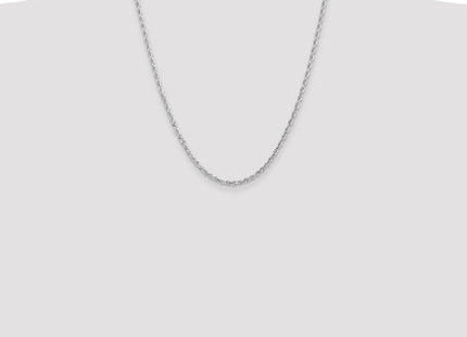 14K White Gold Diamond-cut Quadruple Rope Lobster Clasp Chain (Style WQT023-22)