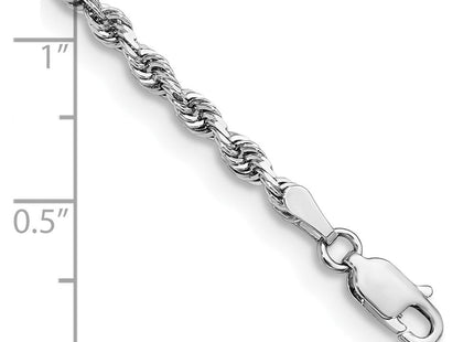 14K White Gold Diamond-cut Quadruple Rope Lobster Clasp Chain (Style WQT023-7)