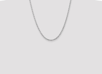 14K White Gold Diamond-cut Quadruple Rope Lobster Clasp Chain (Style WQT025-22)