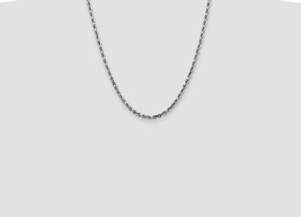 14K White Gold Diamond-cut Quadruple Rope Lobster Clasp Chain (Style WQT030-22)