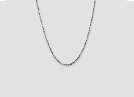 14K White Gold Diamond-cut Quadruple Rope Lobster Clasp Chain (Style WQT030-24)