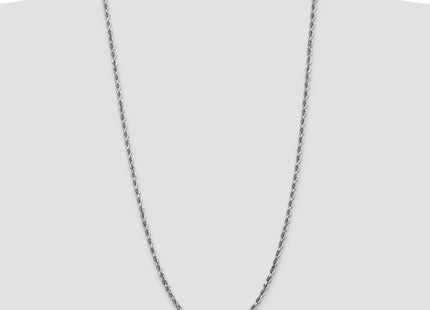 14K White Gold Diamond-cut Quadruple Rope Lobster Clasp Chain (Style WQT030-30)
