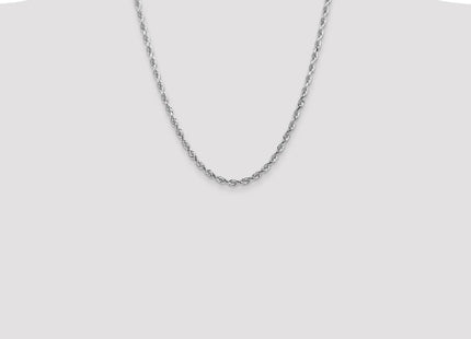 14K White Gold Diamond-cut Quadruple Rope Lobster Clasp Chain (Style WQT035-22)