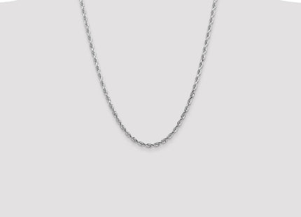 14K White Gold Diamond-cut Quadruple Rope Lobster Clasp Chain (Style WQT035-24)