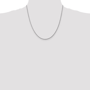 14K White Gold Round Snake Lobster Clasp Chain (Style WSNA160-20)